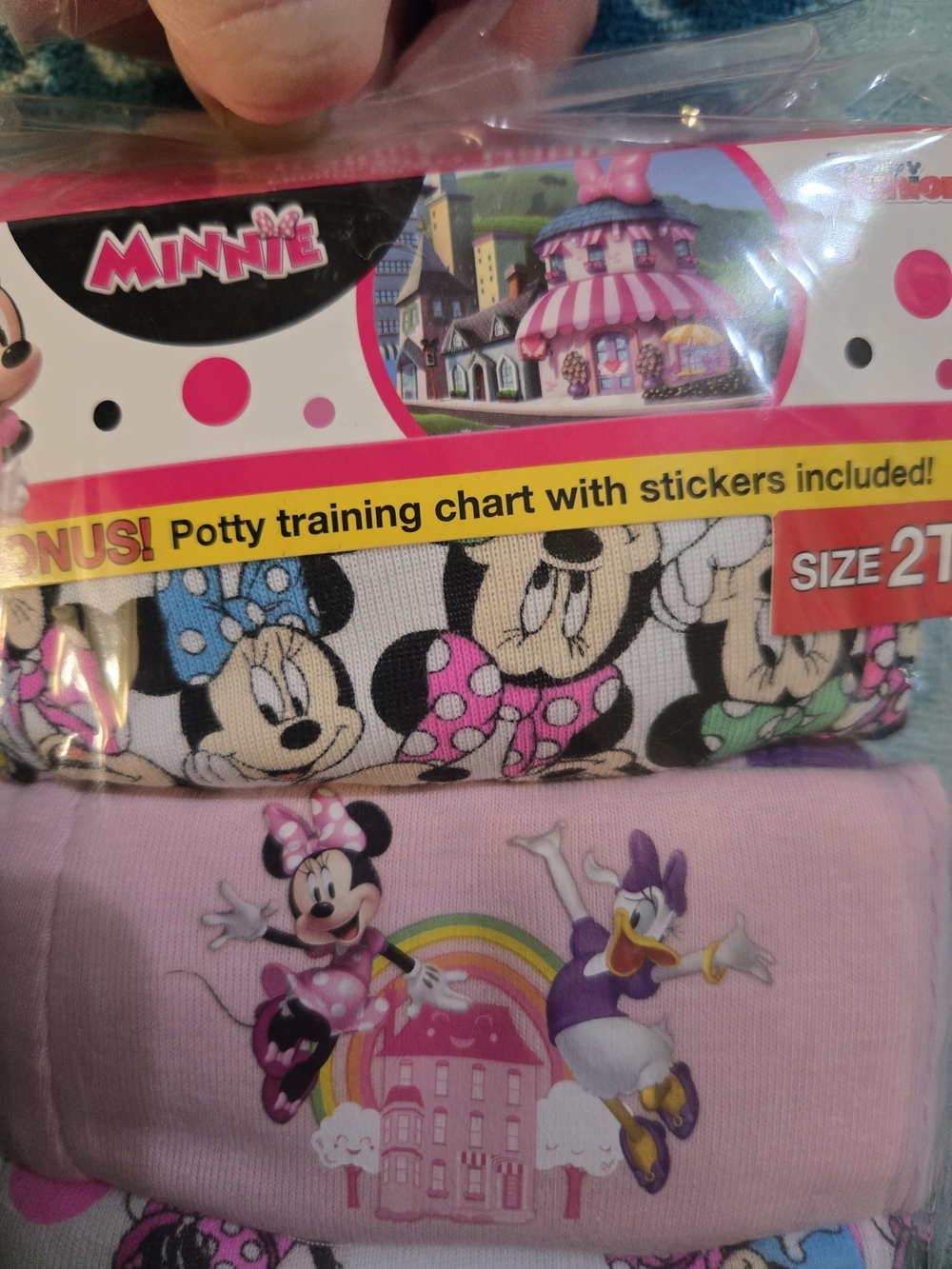 Disney Minnie & Friends Toddler Training Pants Trio - Pink, Black, White - Picture 2 of 2
